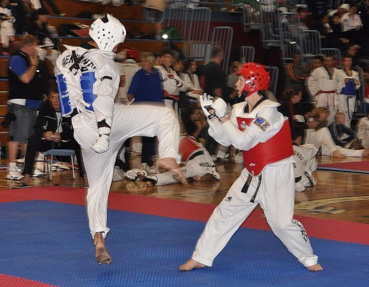 Josh competing at the NZ Black Belt Tournament