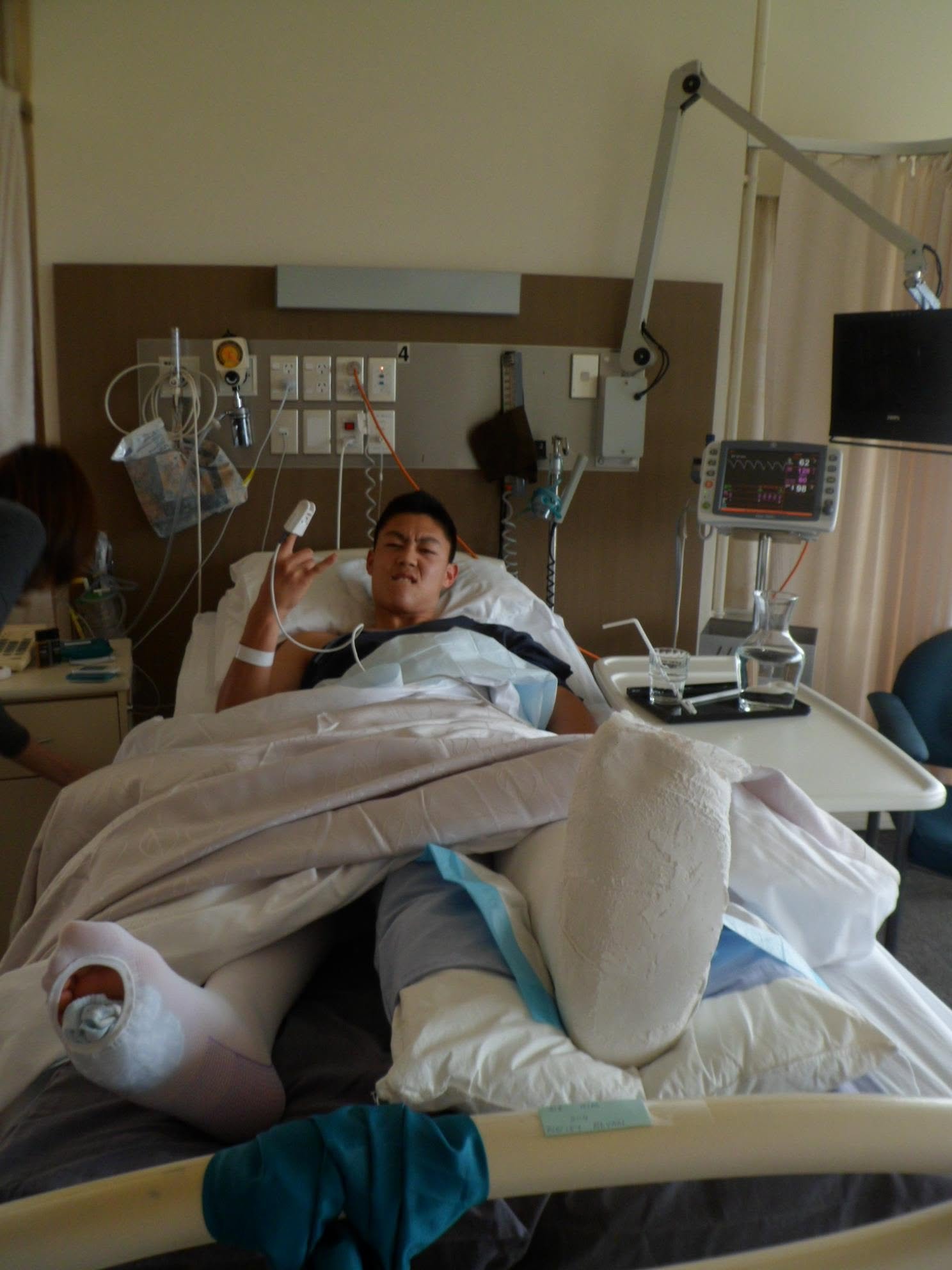 Josh recovering from toe tendon surgery at age 17
